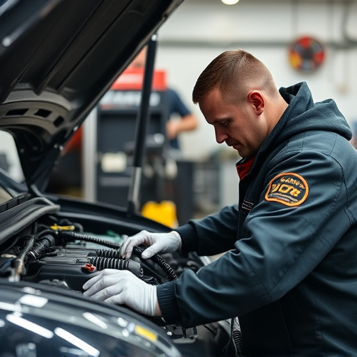 auto technician working