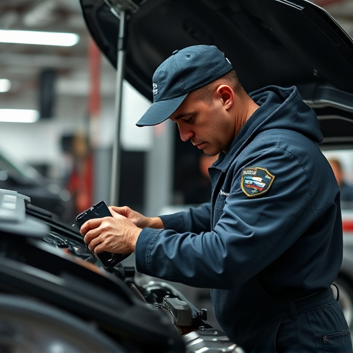auto technician working