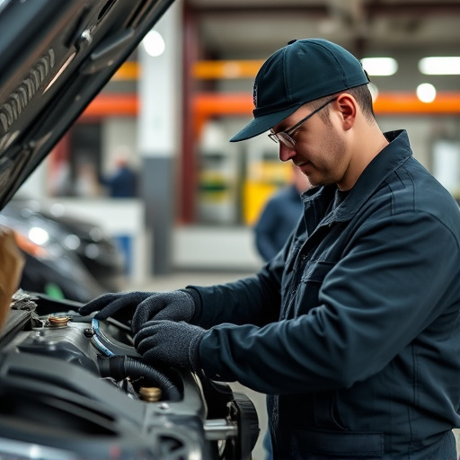 auto technician working