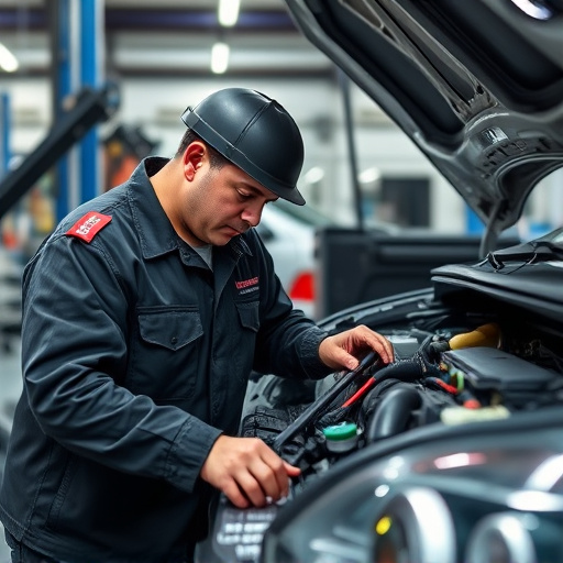 auto technician working