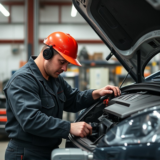 auto technician working