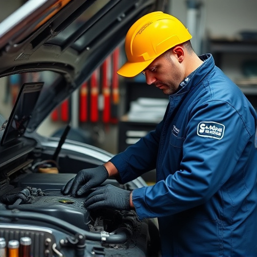 auto technician working