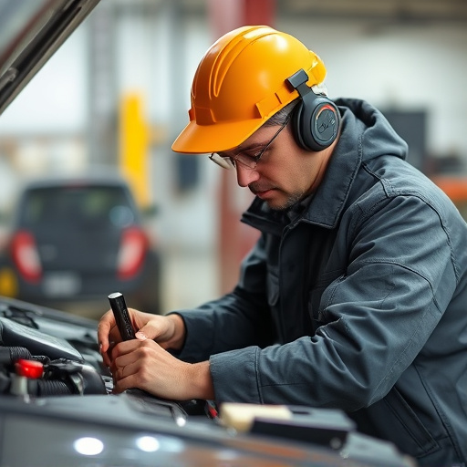 auto technician working