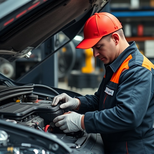 auto technician working