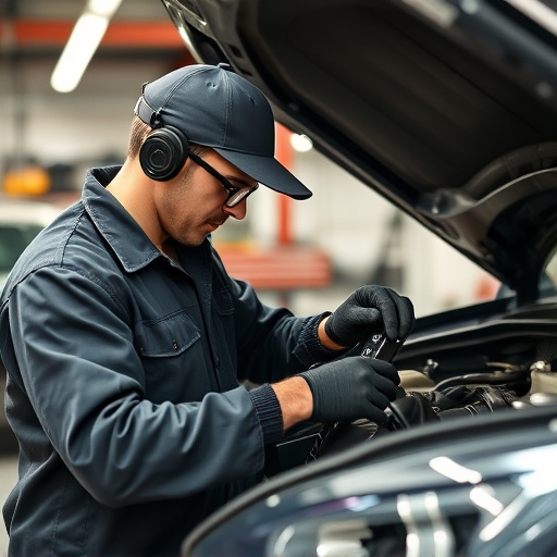 auto technician working