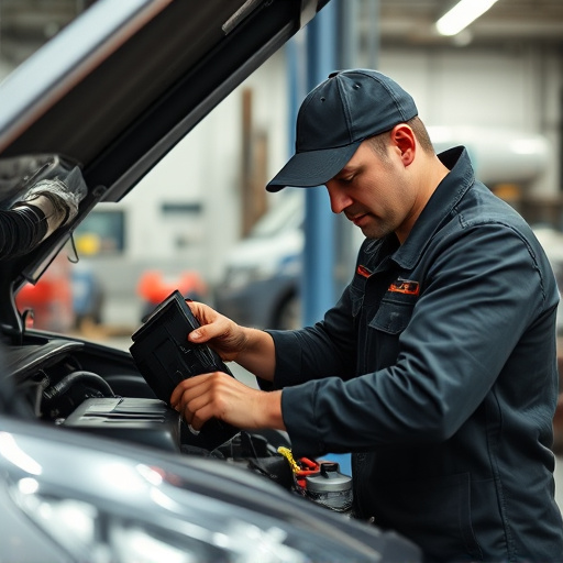 auto technician working