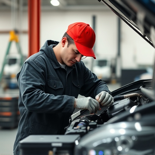 auto technician working