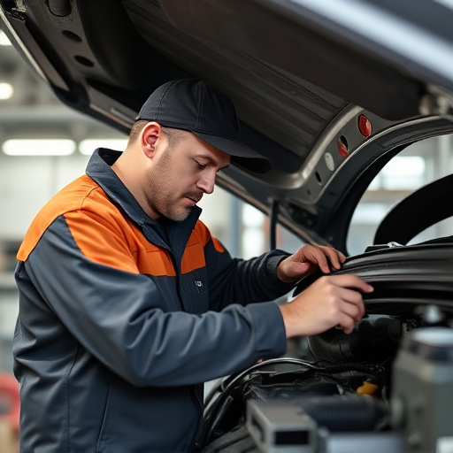auto technician working