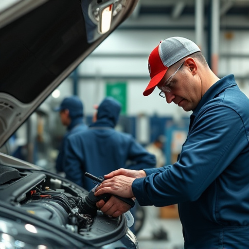 auto technician working