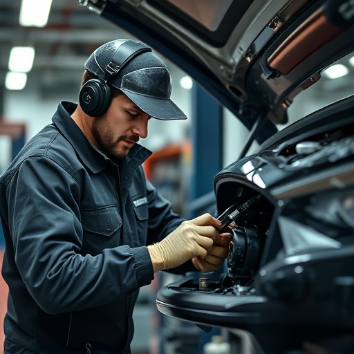 auto technician working