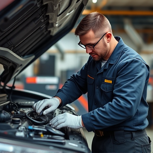 auto technician working