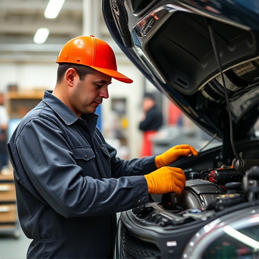 auto technician working