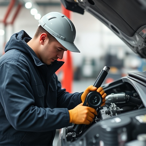 auto technician working
