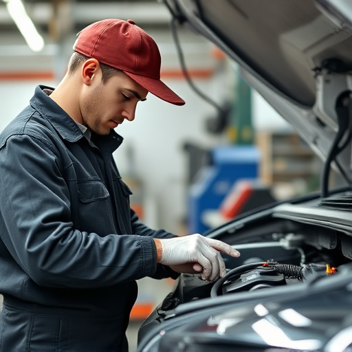 auto technician working