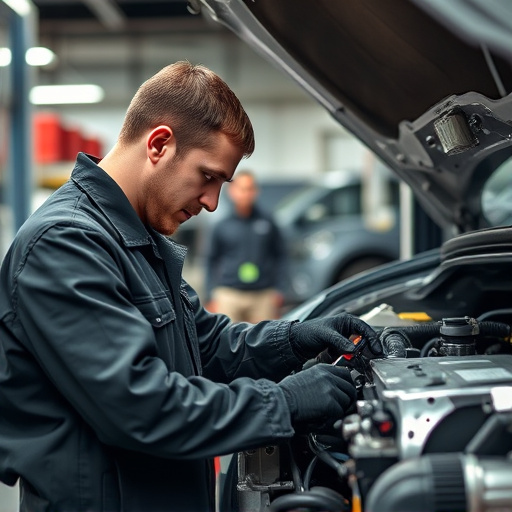 auto technician working