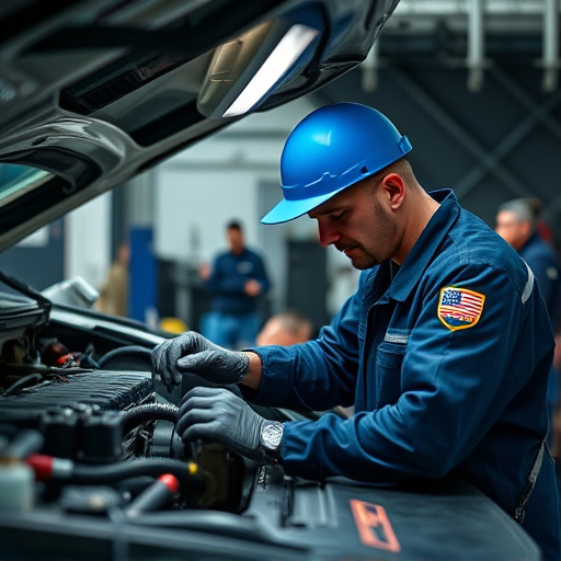 auto technician working