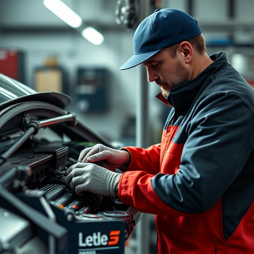 auto technician working