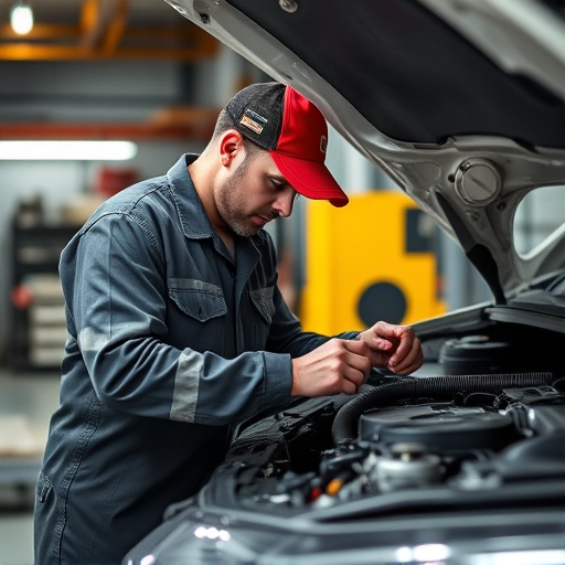 auto technician working