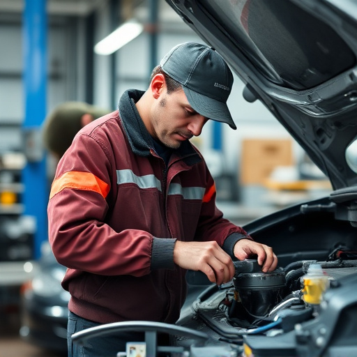 auto technician working