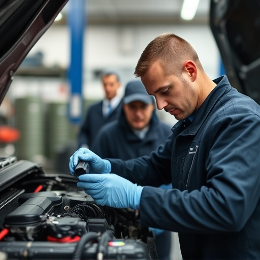 auto technician working