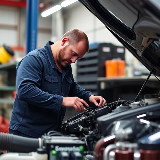 auto technician working