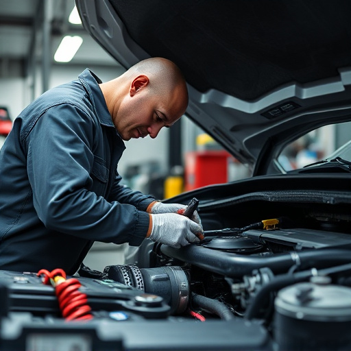 auto technician working