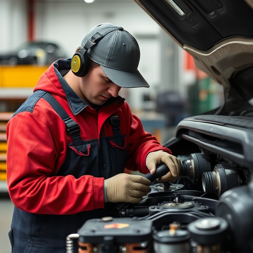 auto technician working