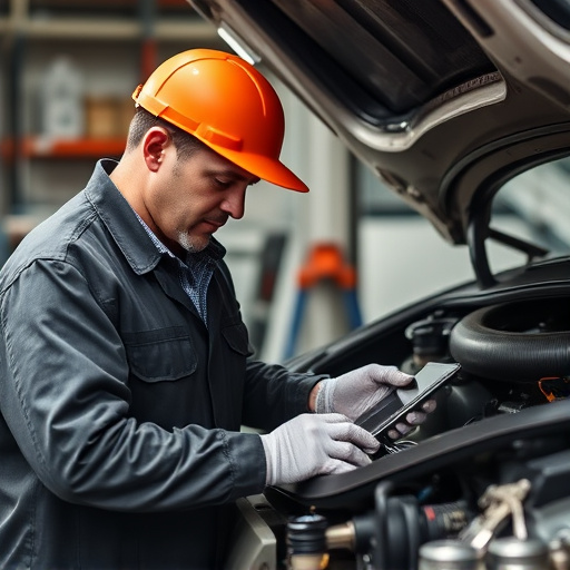 auto technician working