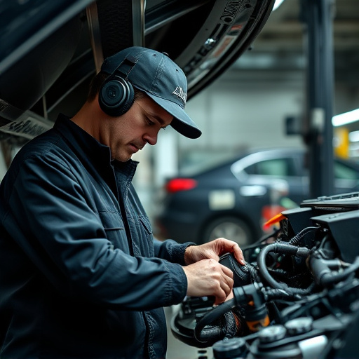 auto technician working