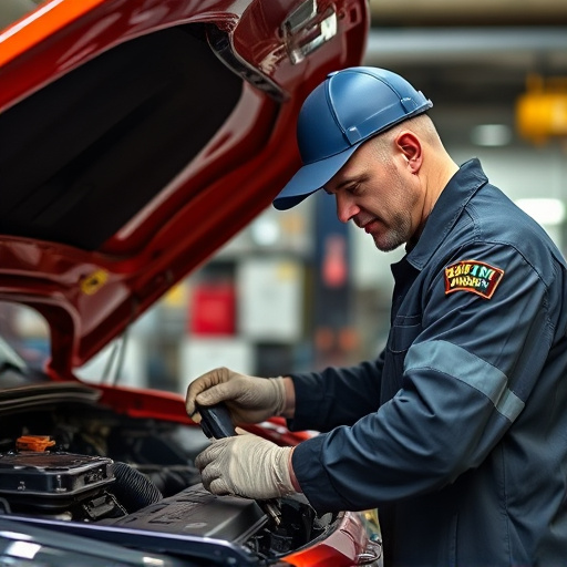 auto technician working