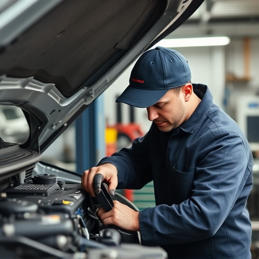 auto technician working