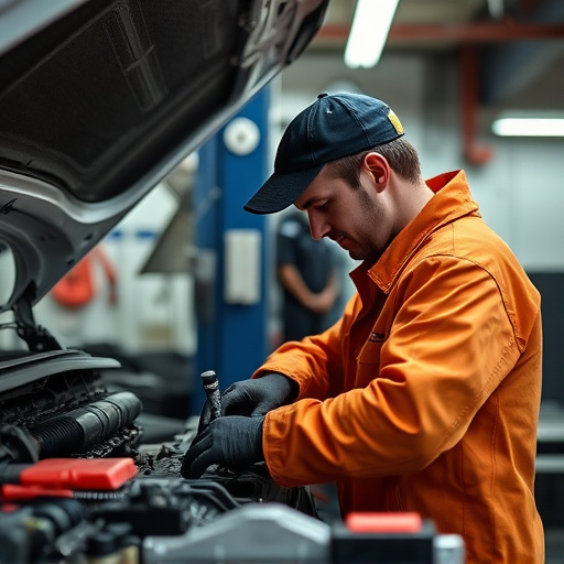 auto technician working