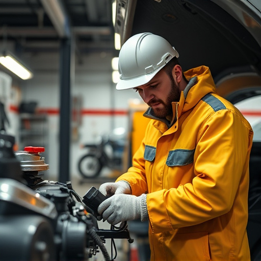 auto technician working