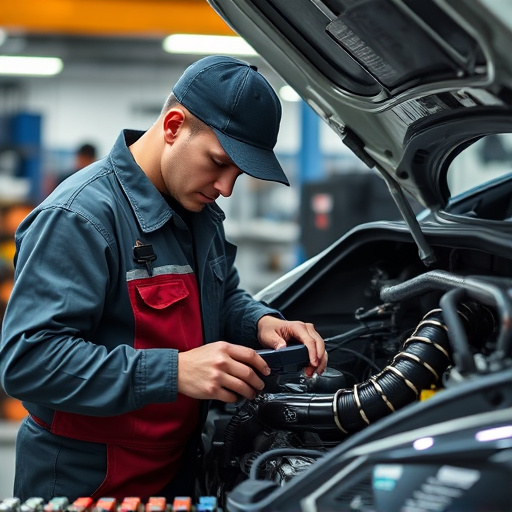 auto technician working