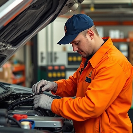 auto technician working
