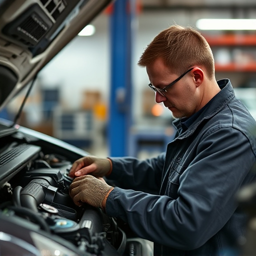 auto technician working