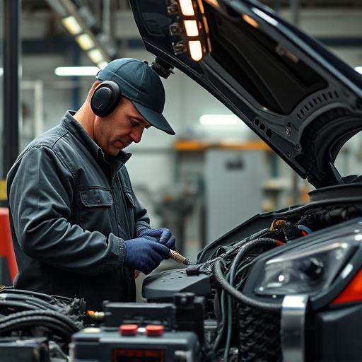 auto technician working