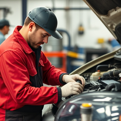 auto technician working