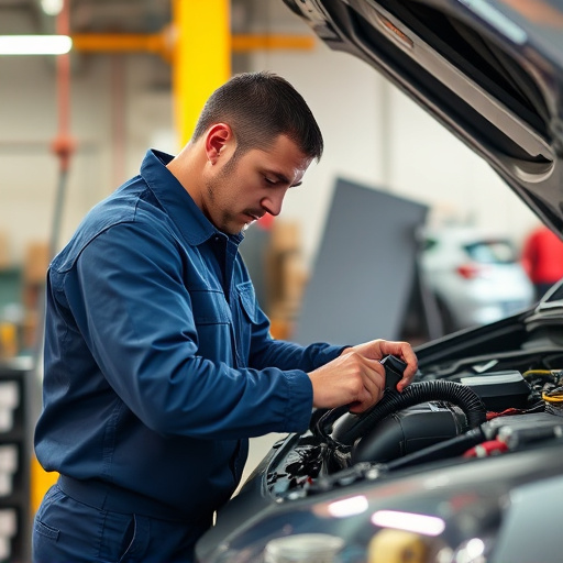 auto technician working