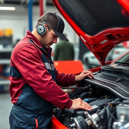 auto technician working