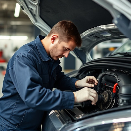 auto technician working