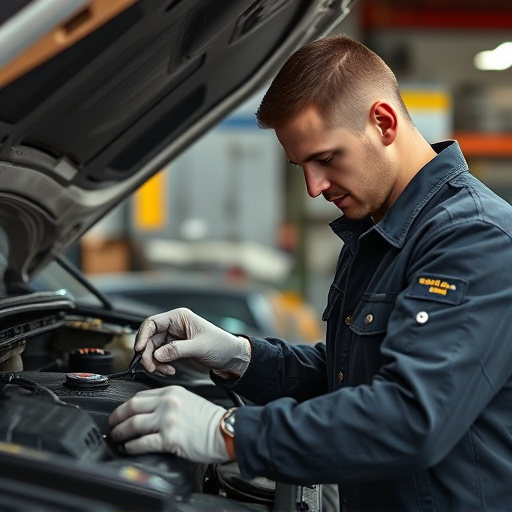 auto technician working