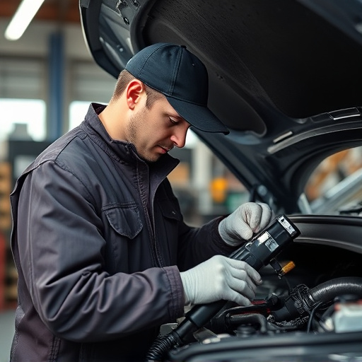auto technician working