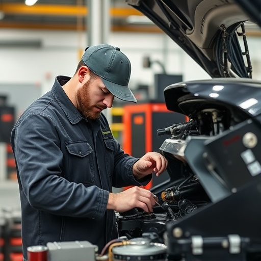 auto technician working