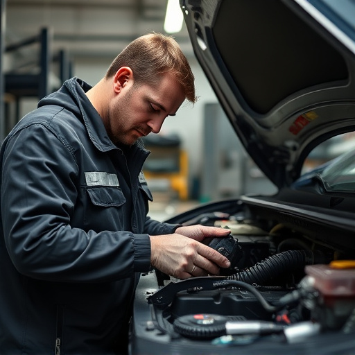 auto technician working