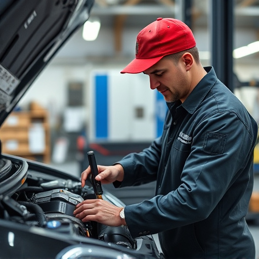 auto technician working