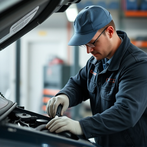 auto technician working