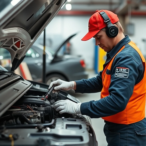 auto technician working