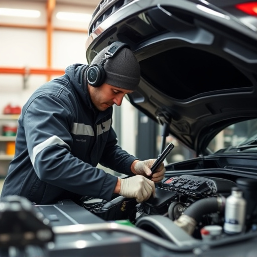 auto technician working