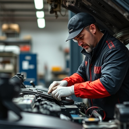 auto technician working